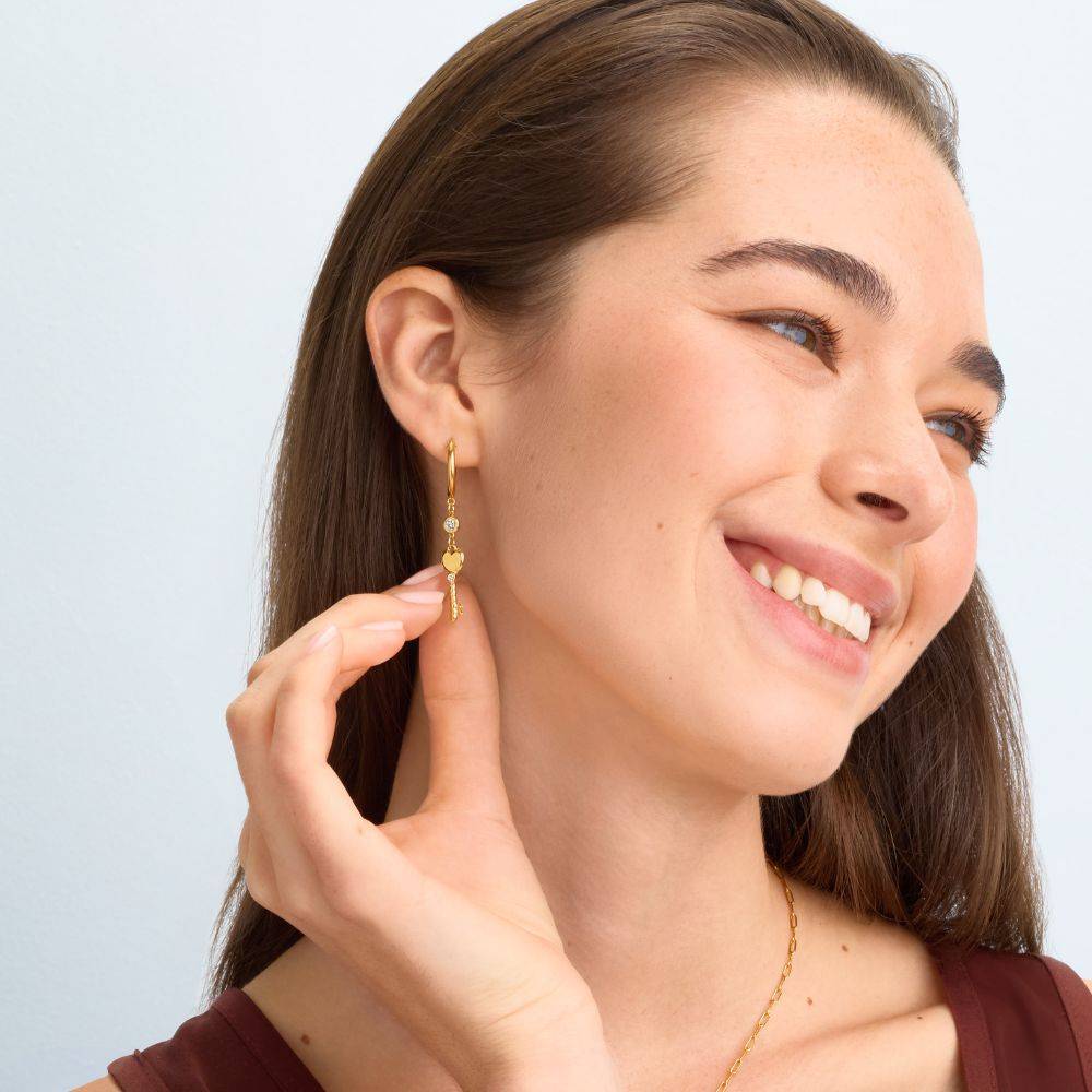 No Other Key Earrings in Gold-1 No Other Key Earrings in Gold-1 product photo