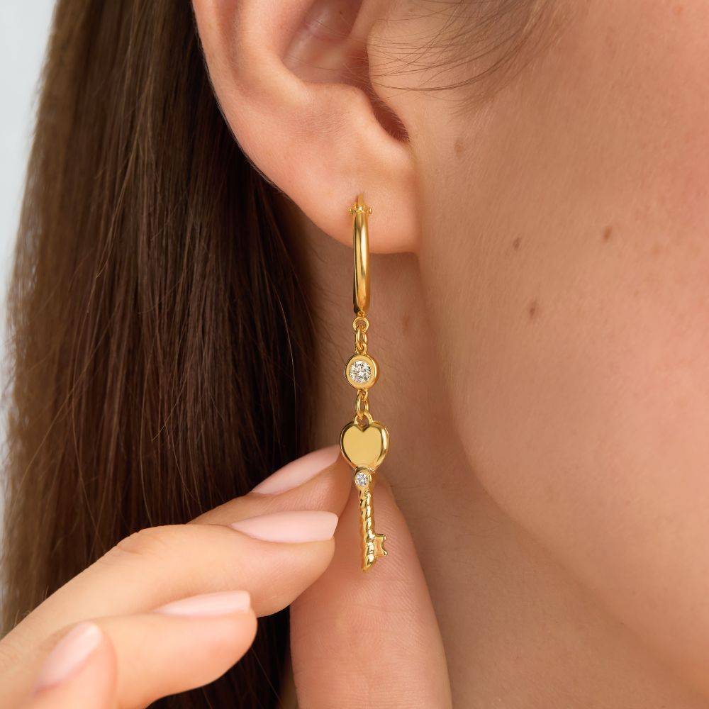 No Other Key Earrings in Gold-4 No Other Key Earrings in Gold-4 product photo