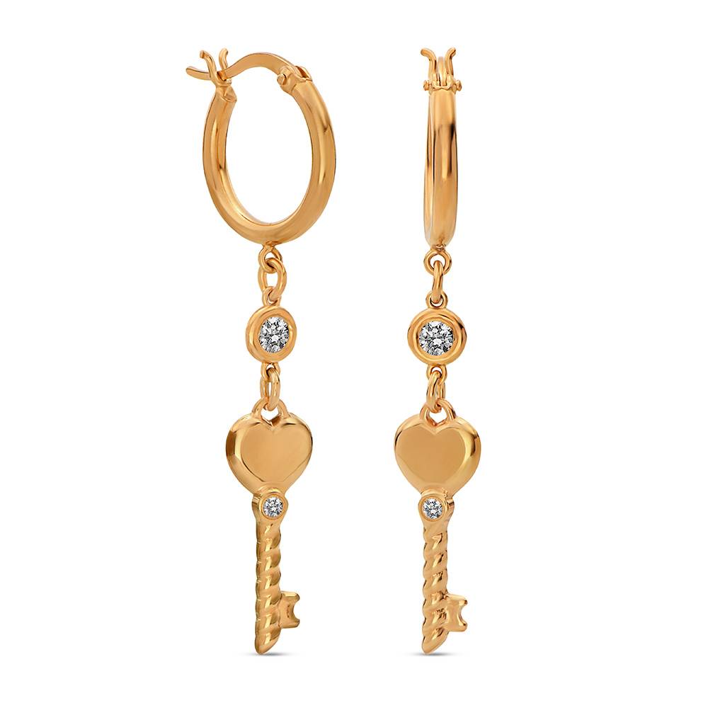 No Other Key Earrings in Gold-3 No Other Key Earrings in Gold-3 product photo