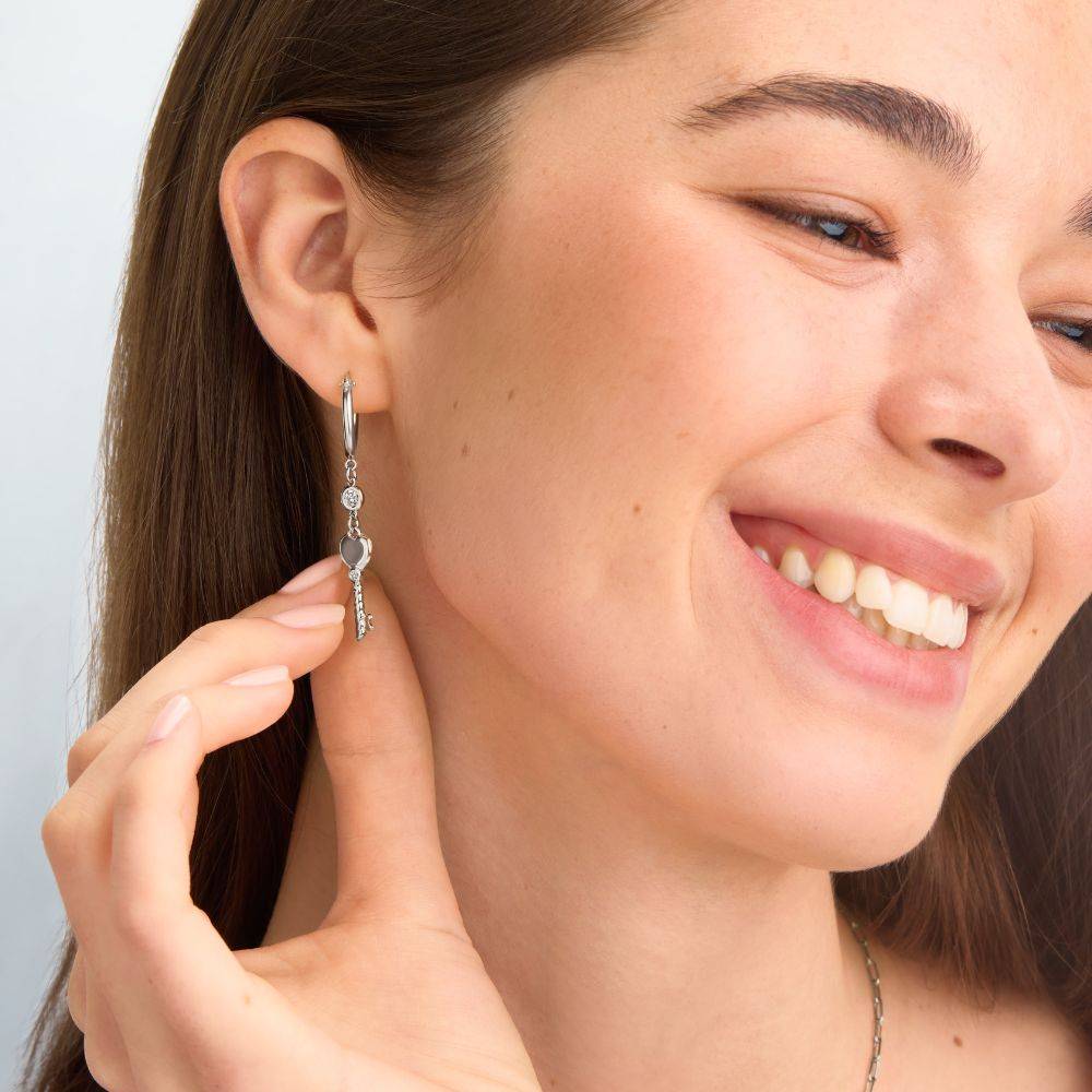 No Other Key Earrings in Silver-4 No Other Key Earrings in Silver-4 product photo