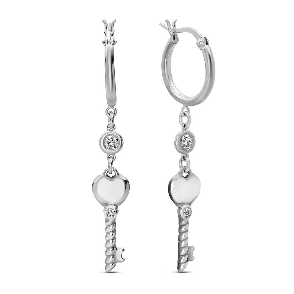 No Other Key Earrings in Silver-2 No Other Key Earrings in Silver-2 product photo