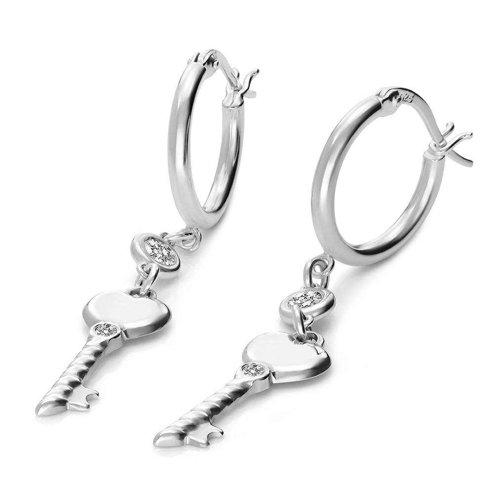 No Other Key Earrings in Silver-5 No Other Key Earrings in Silver-5 product photo