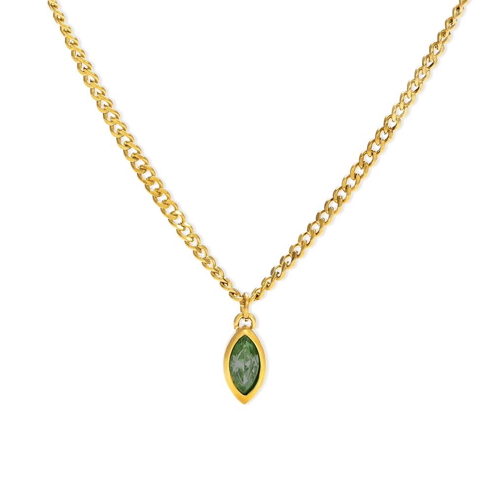 Peridot Marquise Necklace in Gold Plating-1 product photo