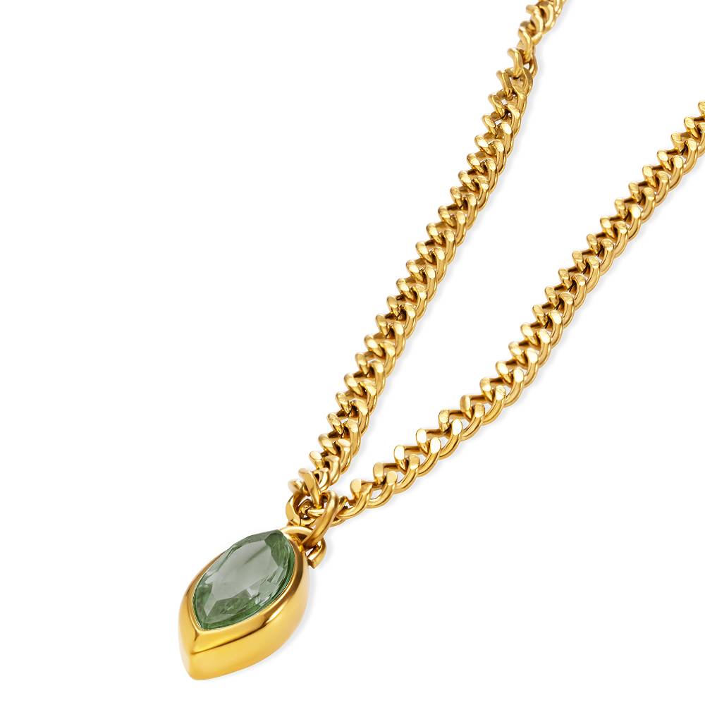 Peridot Marquise Necklace in Gold Plating-3 product photo