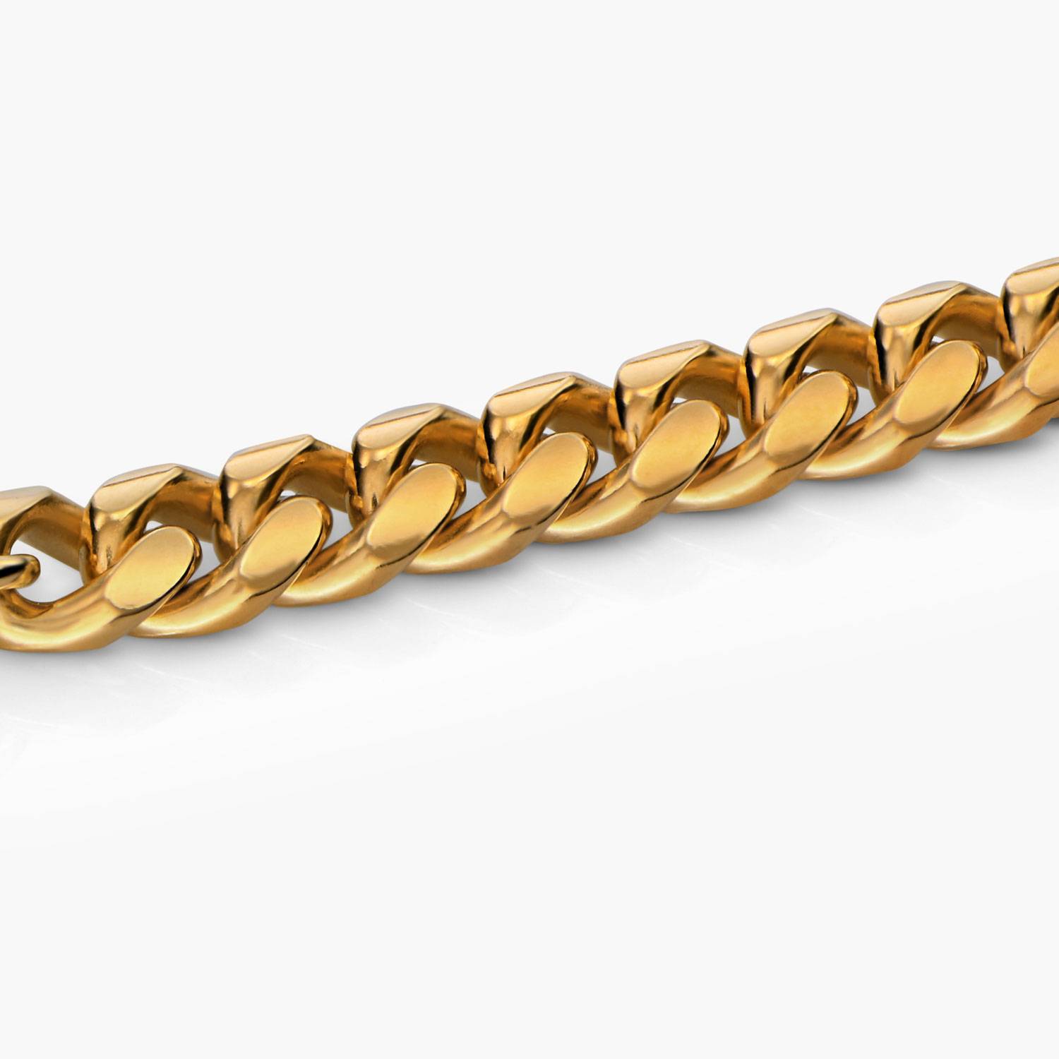 Engraved Cuban Chain Necklace 3mm in Gold Plating-5 Engraved Cuban Chain Necklace 3mm in Gold Plating-5 product photo