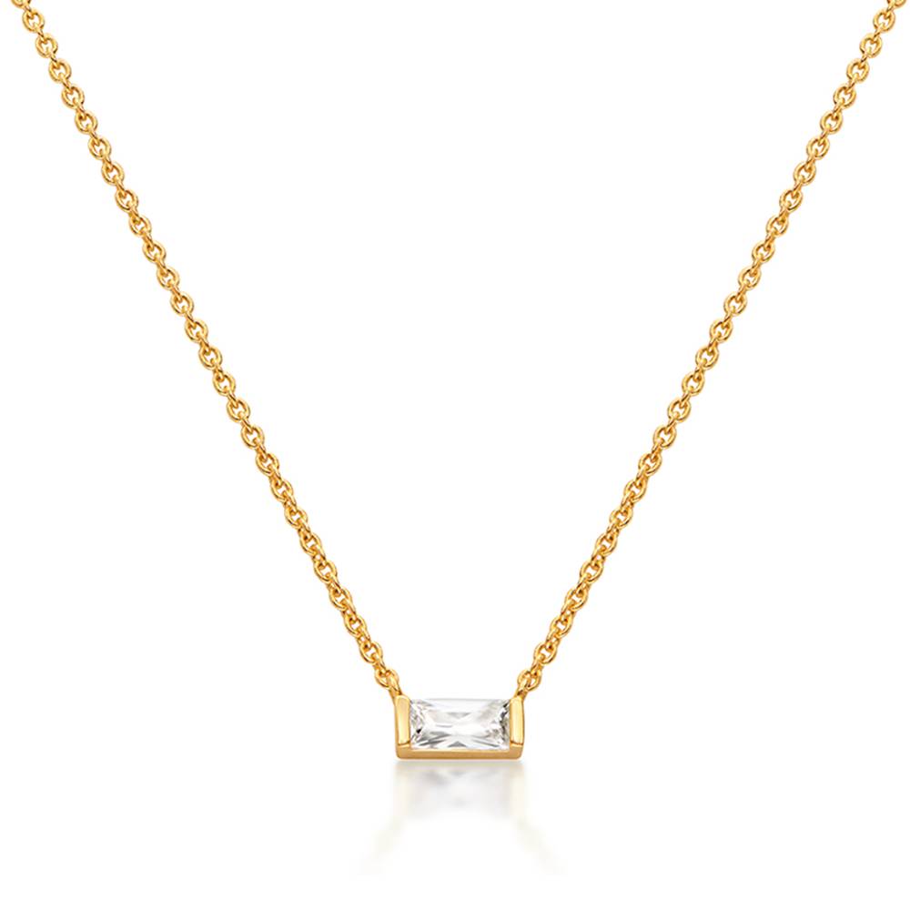 Rayna Birthstone Baguette Necklace in Vermeil-1 Rayna Birthstone Baguette Necklace in Vermeil-1 product photo