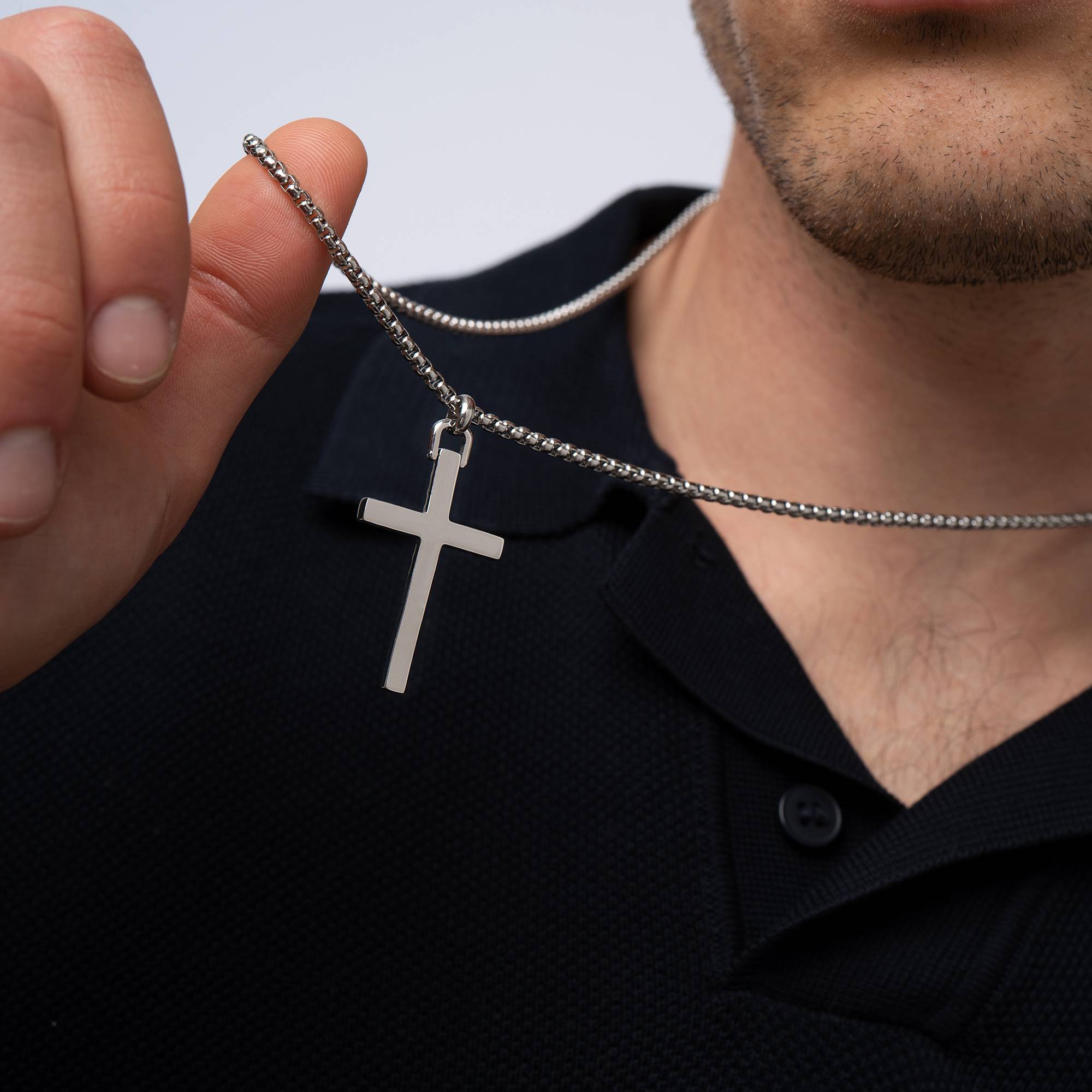 Adam's Rope Cross Necklace for Men-4 Adam's Rope Cross Necklace for Men-4 product photo