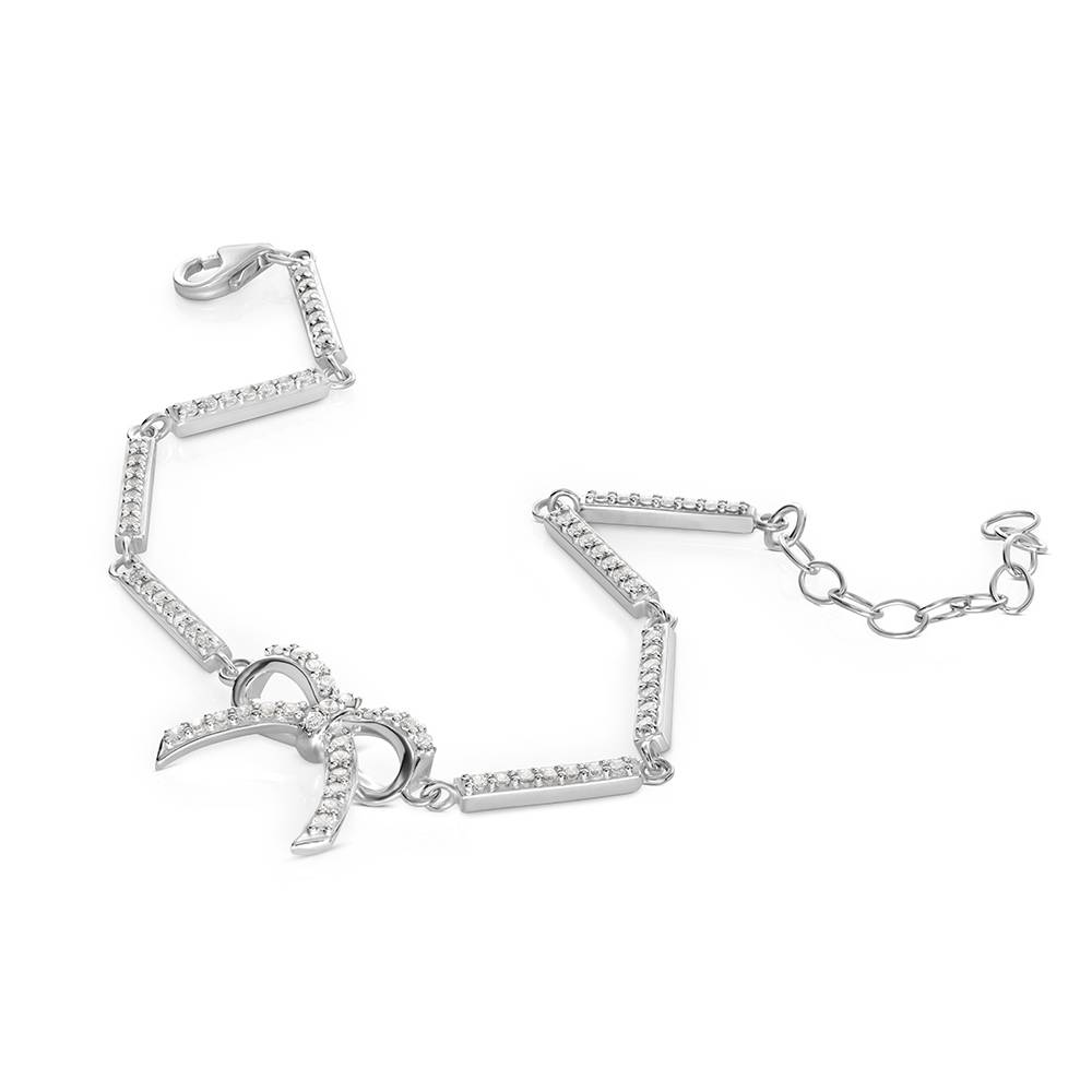 Shine Bright Bow Bracelet in Sterling Silver-5 Shine Bright Bow Bracelet in Sterling Silver-5 product photo