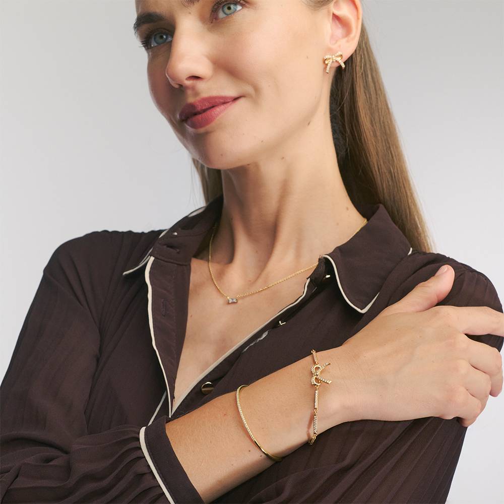 Shine Bright Bow Bracelet in Vermeil-3 Shine Bright Bow Bracelet in Vermeil-3 product photo