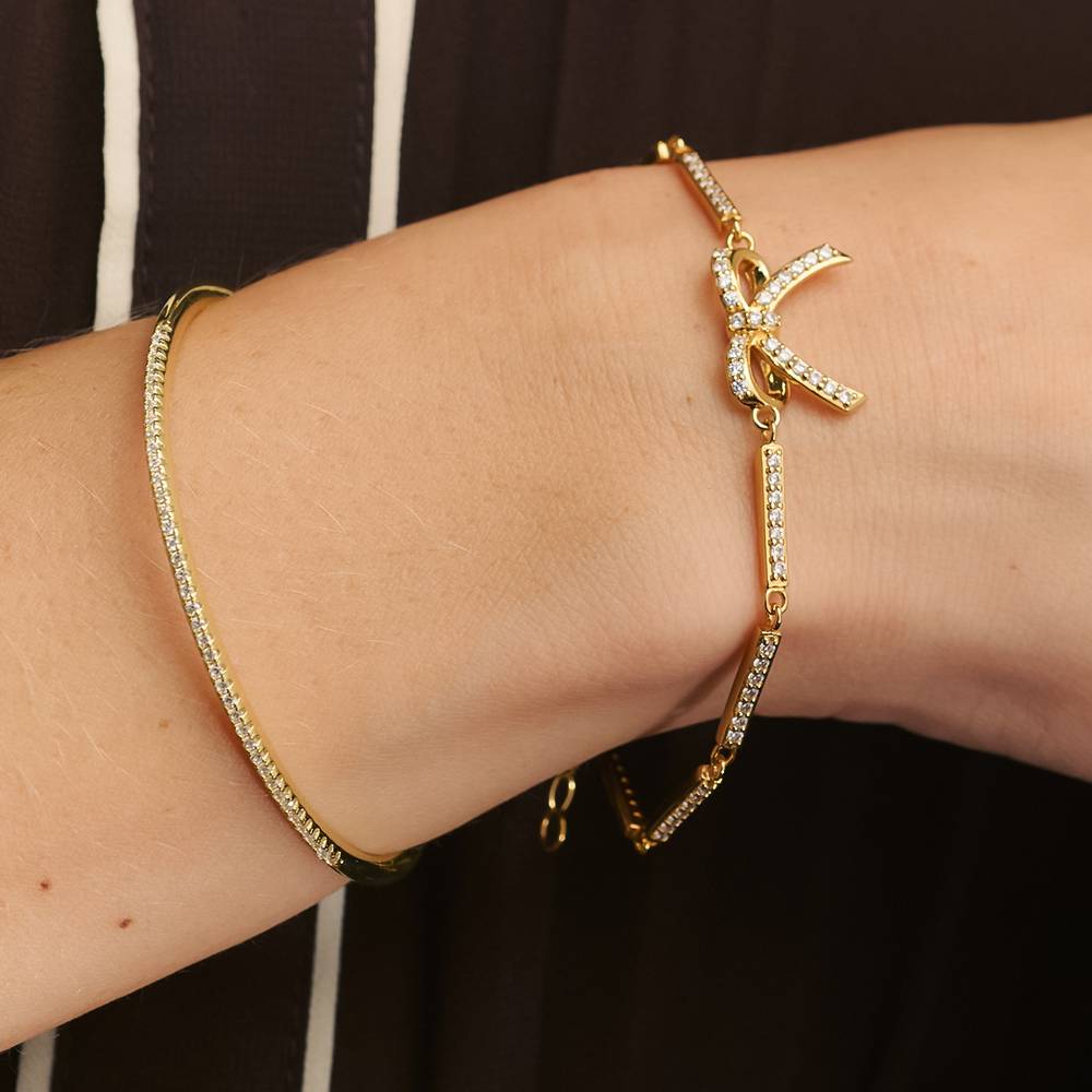 Shine Bright Bow Bracelet in Vermeil-5 Shine Bright Bow Bracelet in Vermeil-5 product photo