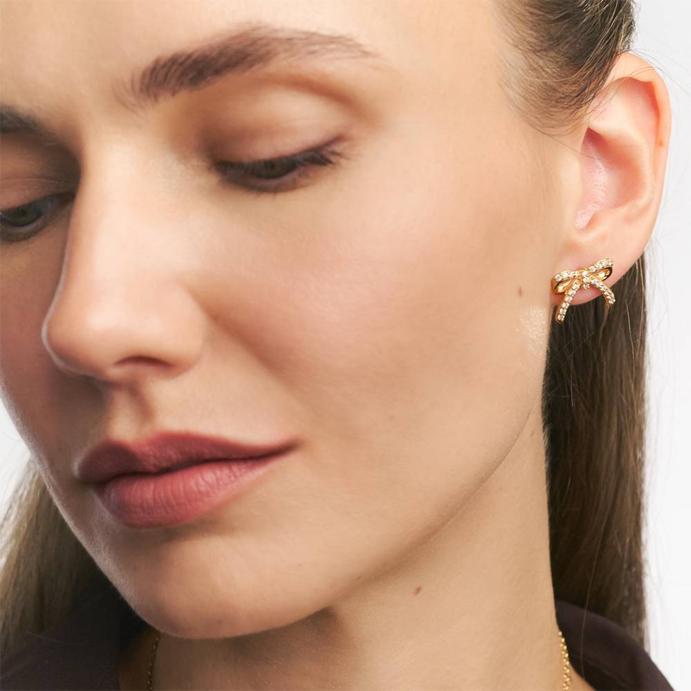 Shine Bright Bow Earrings in Vermeil-2 Shine Bright Bow Earrings in Vermeil-2 product photo
