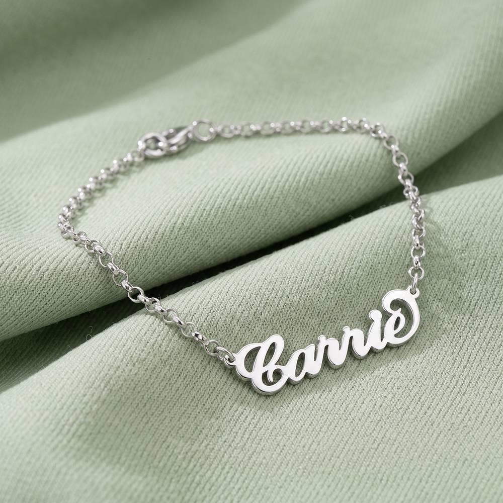 Carrie Name Bracelet in Silver-4 Carrie Name Bracelet in Silver-4 product photo