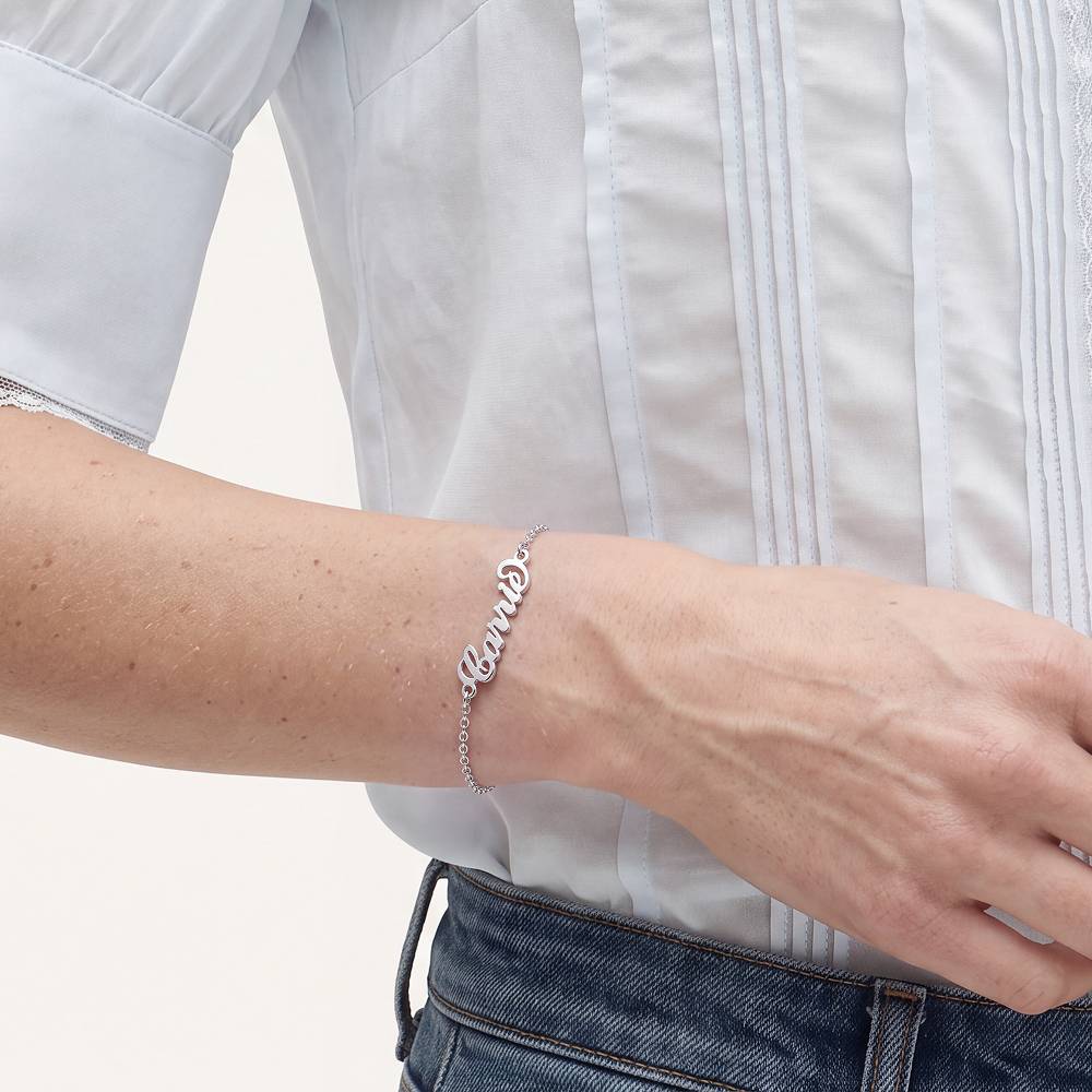 Carrie Name Bracelet in Silver-3 Carrie Name Bracelet in Silver-3 product photo