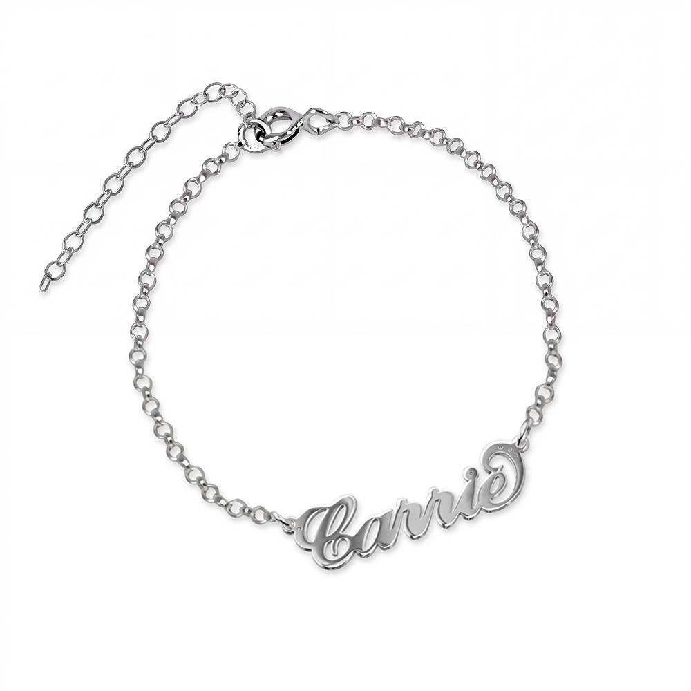 Carrie Name Bracelet in Silver-5 Carrie Name Bracelet in Silver-5 product photo