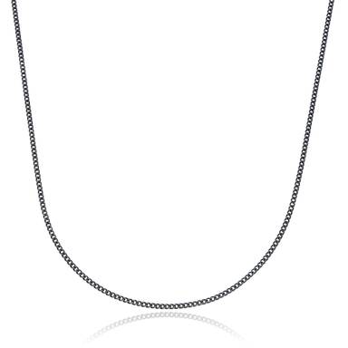 Silver Panzer Chain Oxidized Finish - theo grace