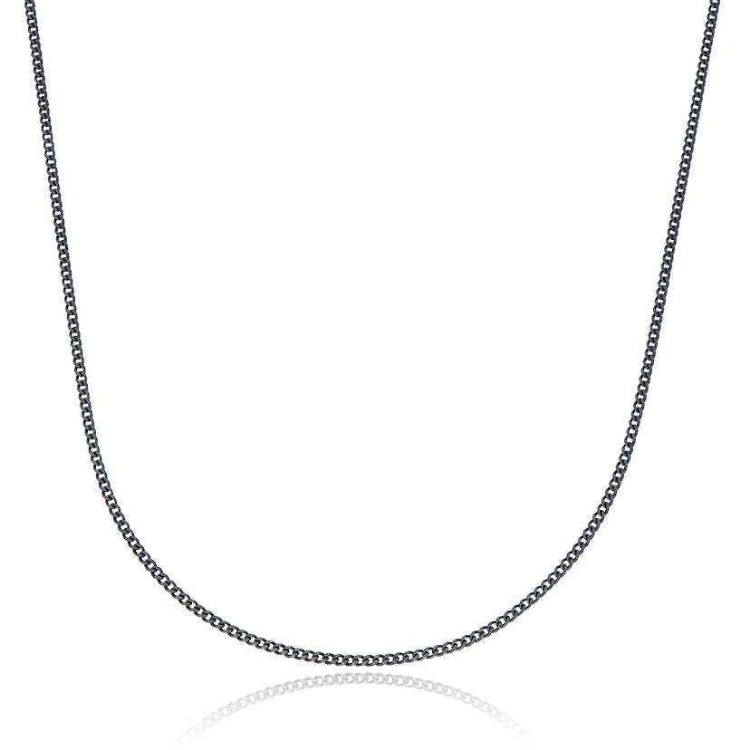 Silver Panzer Chain Oxidized Finish - theo grace