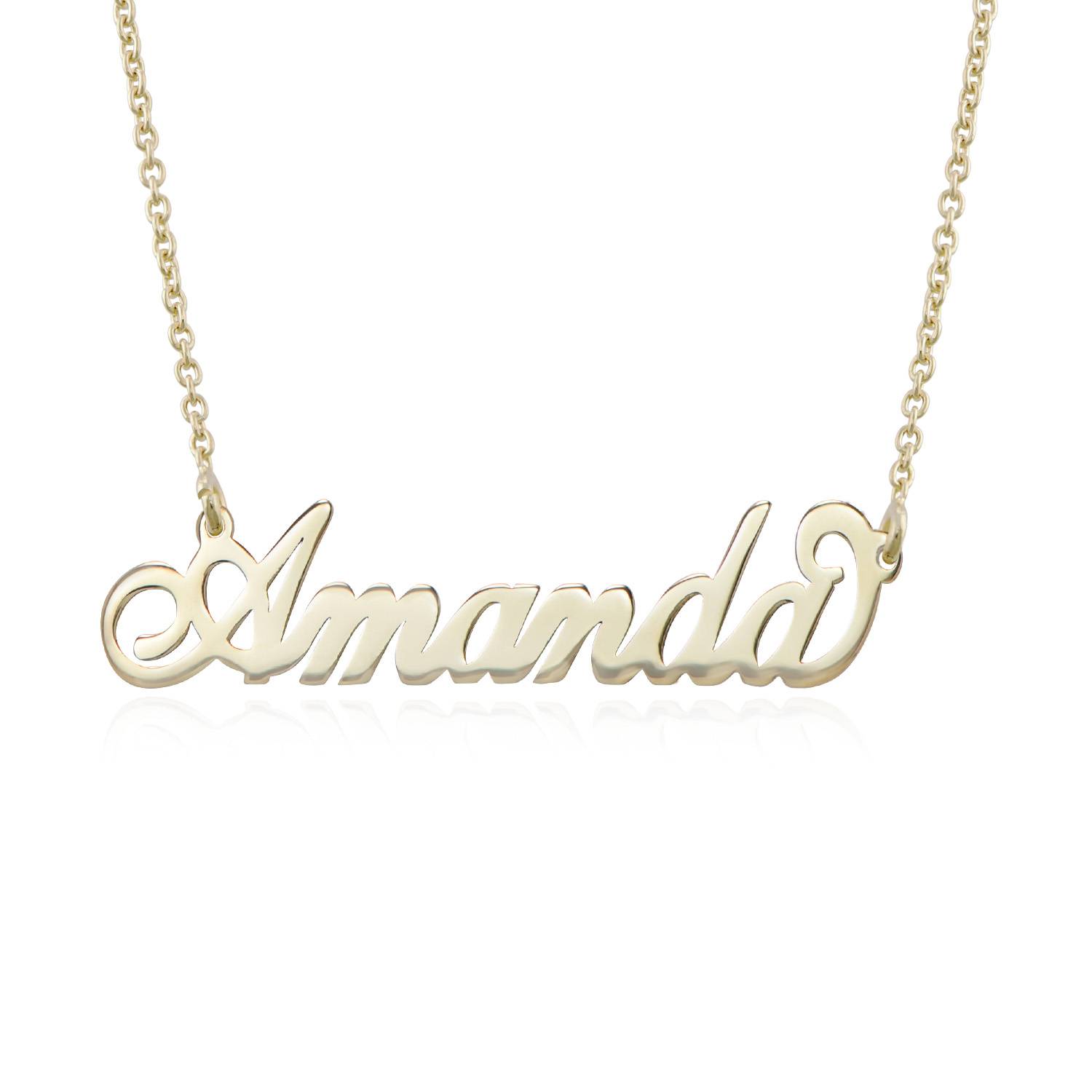 Small Carrie Name Necklace in 14ct Solid Yellow Gold - Version-1 Small Carrie Name Necklace in 14ct Solid Yellow Gold - Version-1 product photo