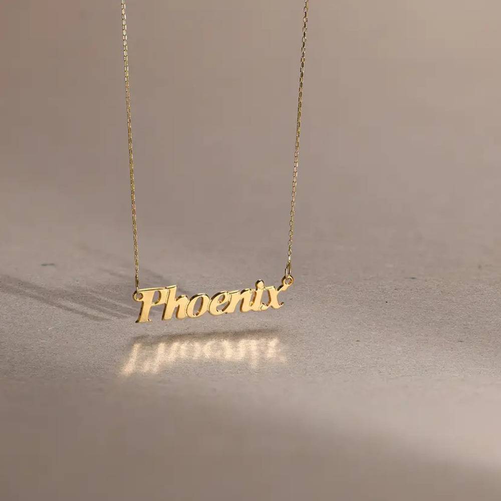 Angel Style Name Necklace in 18ct Gold Plating-3 product photo