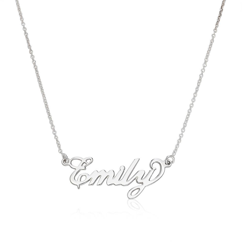 Small Carrie Name Necklace in Silver-1 product photo