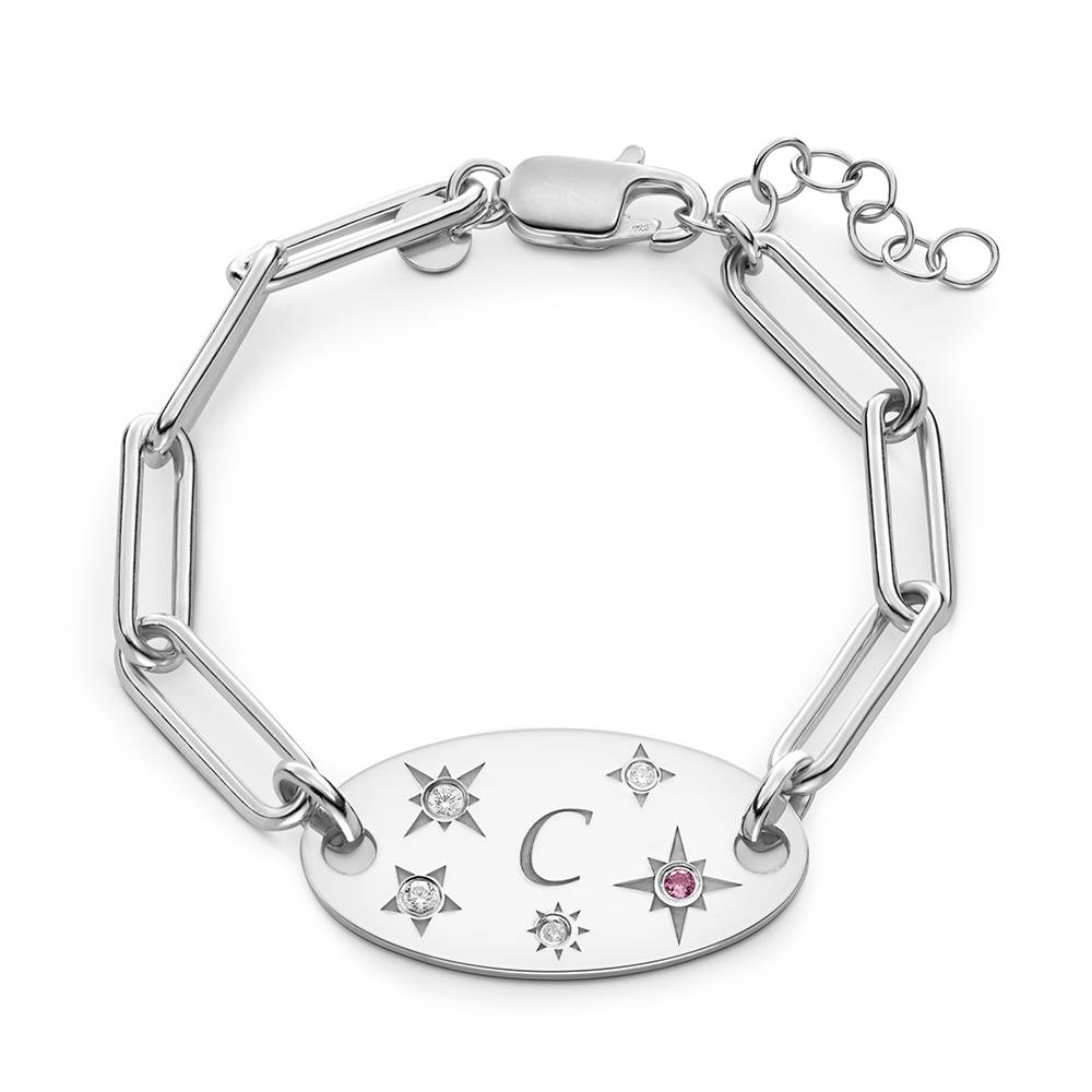 Star of Mine Initial Bracelet in Silver-2 product photo
