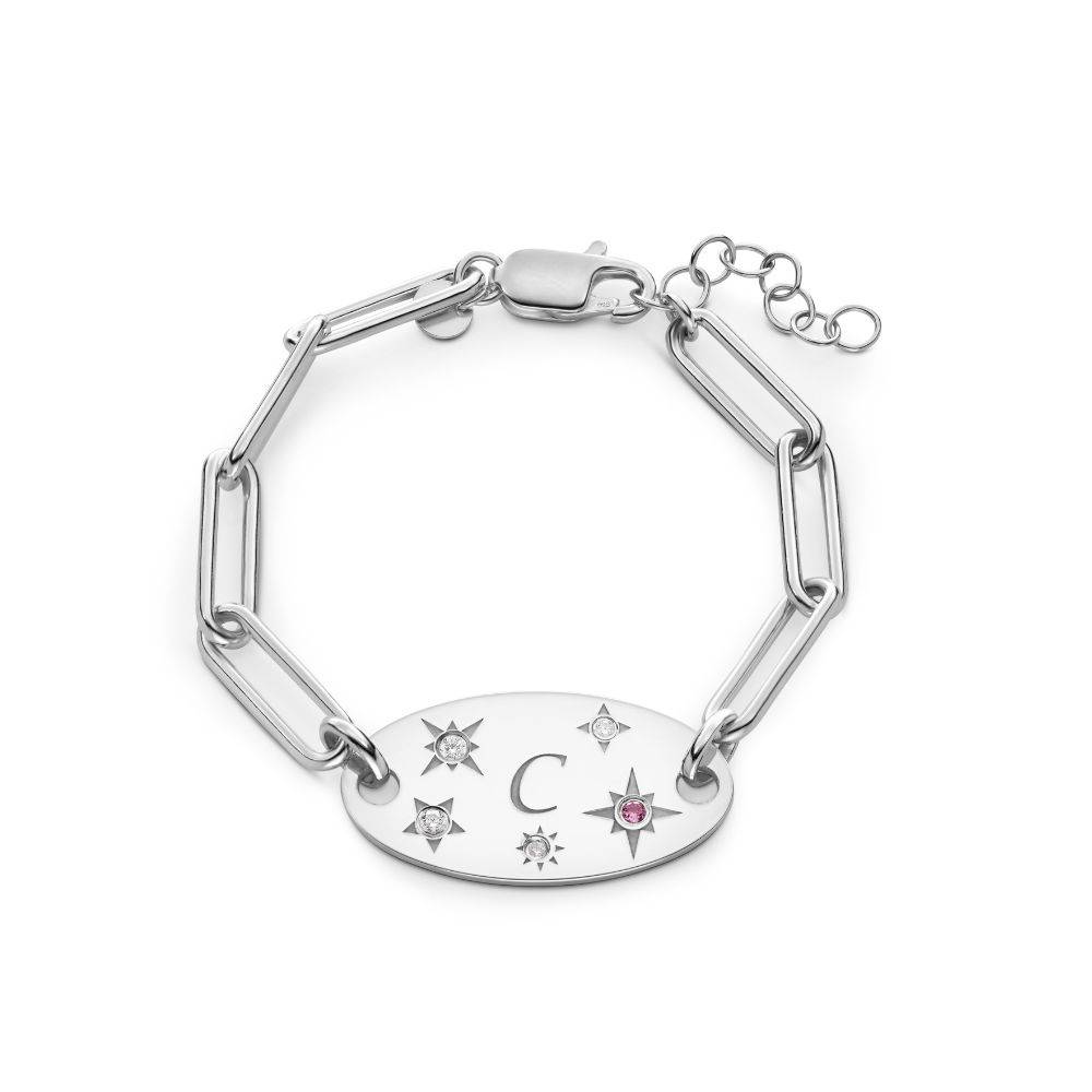 Star of Mine Initial Bracelet in Silver-2 product photo