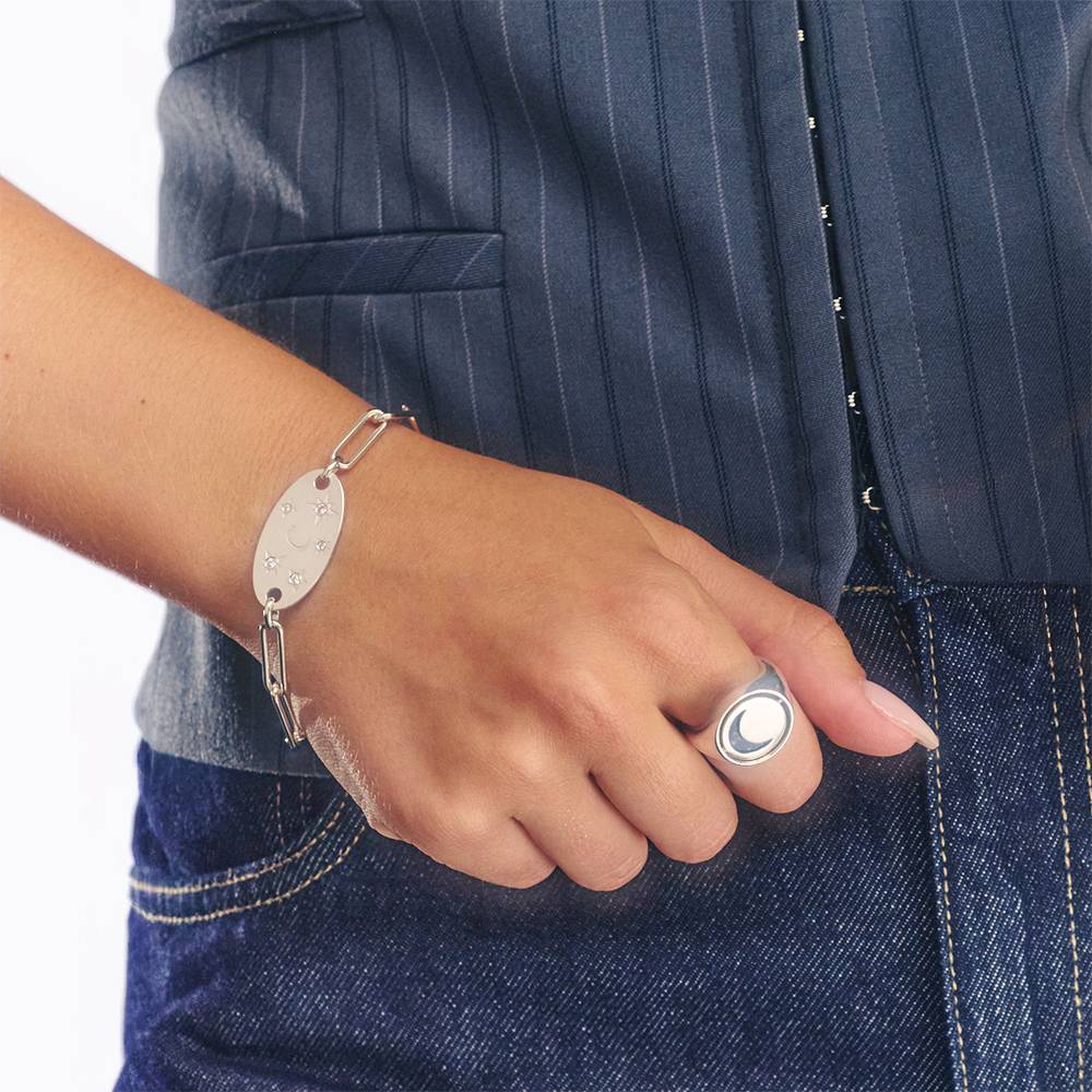 Star of Mine Initial Bracelet in Silver-3 product photo