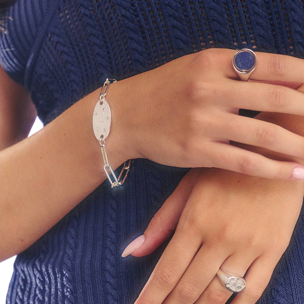 Star of Mine Initial Bracelet in Silver-4 product photo
