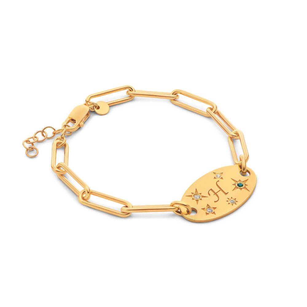 Star of Mine Initial Bracelet in Vermeil-2 product photo