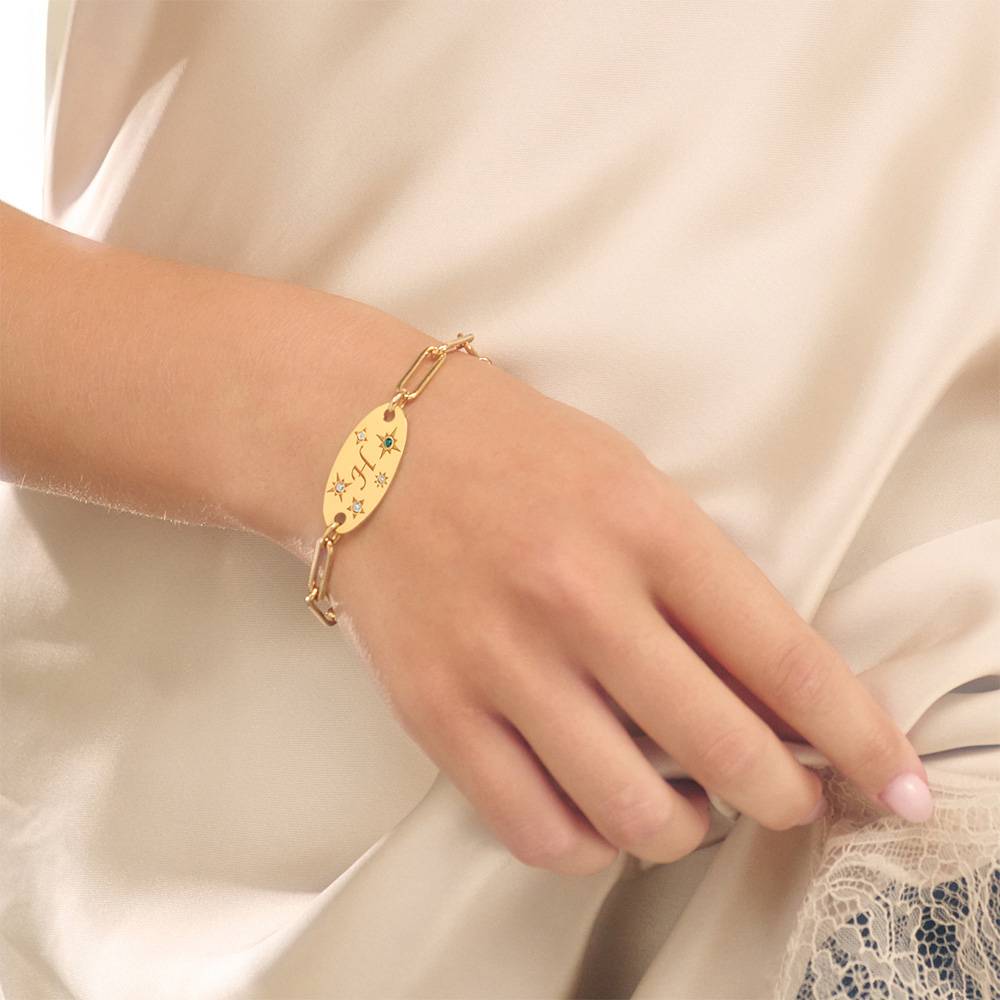 Star of Mine Initial Bracelet in Vermeil-1 product photo