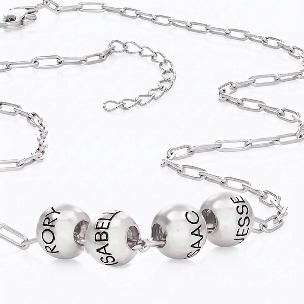 The Balance Bead Necklace in Silver-5 product photo