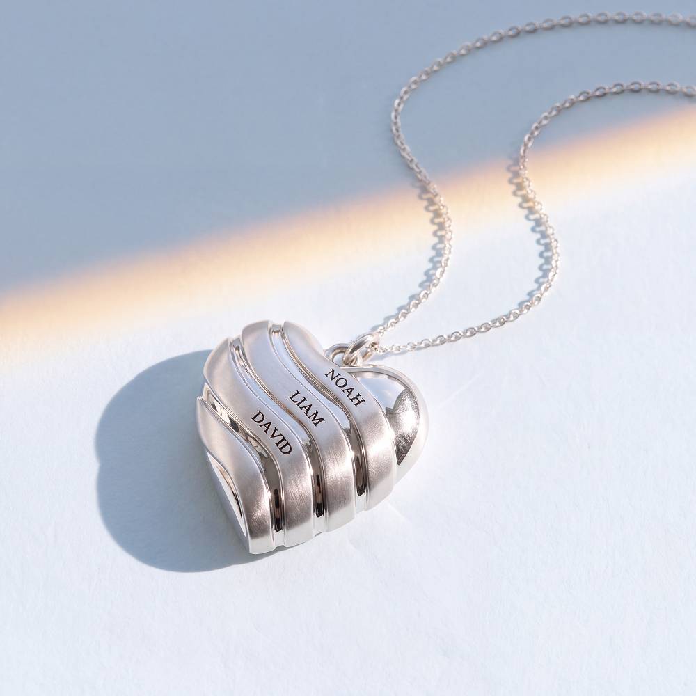 The Sweet Love Heart Necklace in Silver-6 product photo