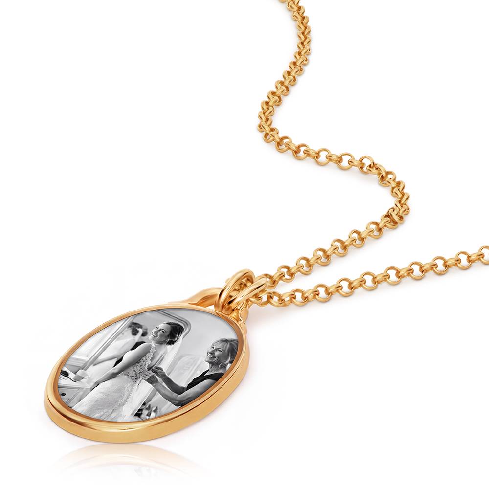 The Keepsake Oval Photo Necklace in Gold Vermeil-2 product photo