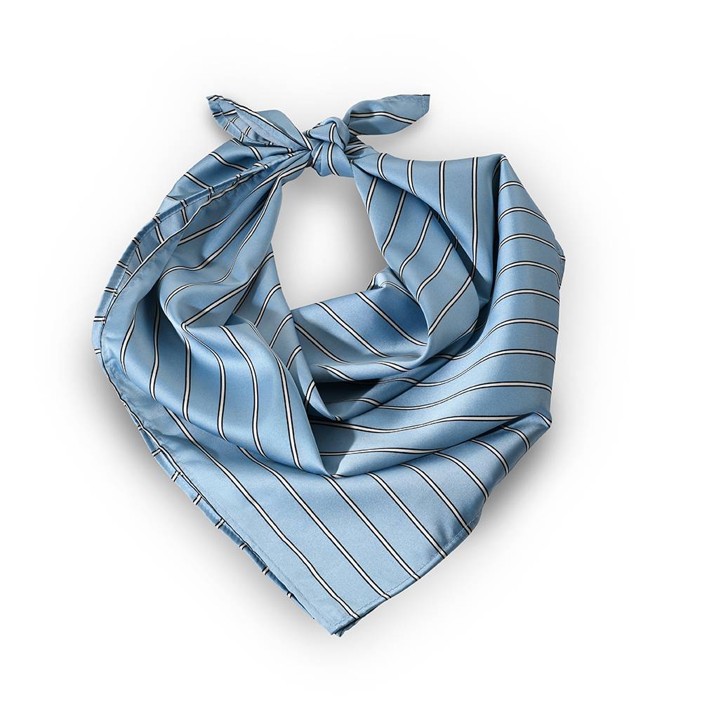 The Muse Satin Scarf in Coastal Stripe-1 The Muse Satin Scarf in Coastal Stripe-1 product photo