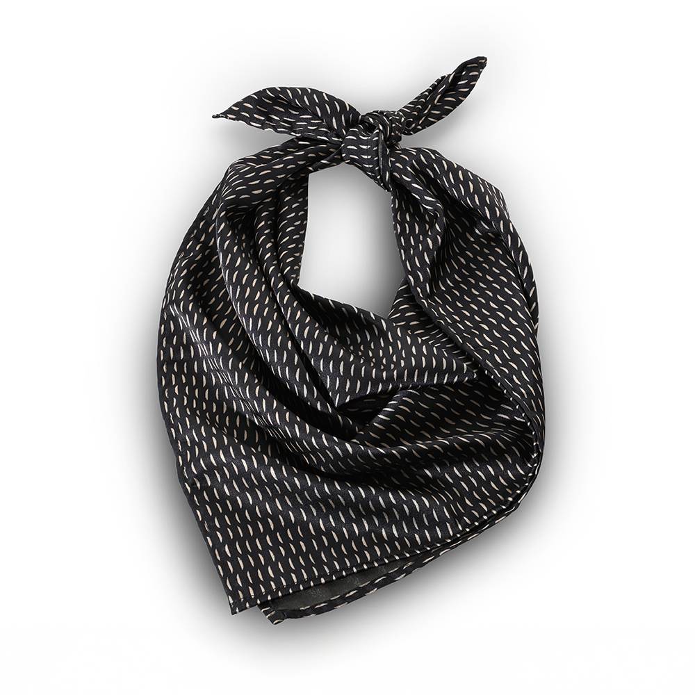 The Muse Satin Scarf in Midnight Noir-1 The Muse Satin Scarf in Midnight Noir-1 product photo