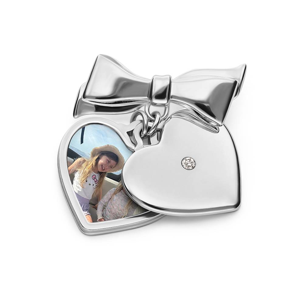 The Sweetheart Brooch in Silver with 0.05CT Diamond-1 product photo