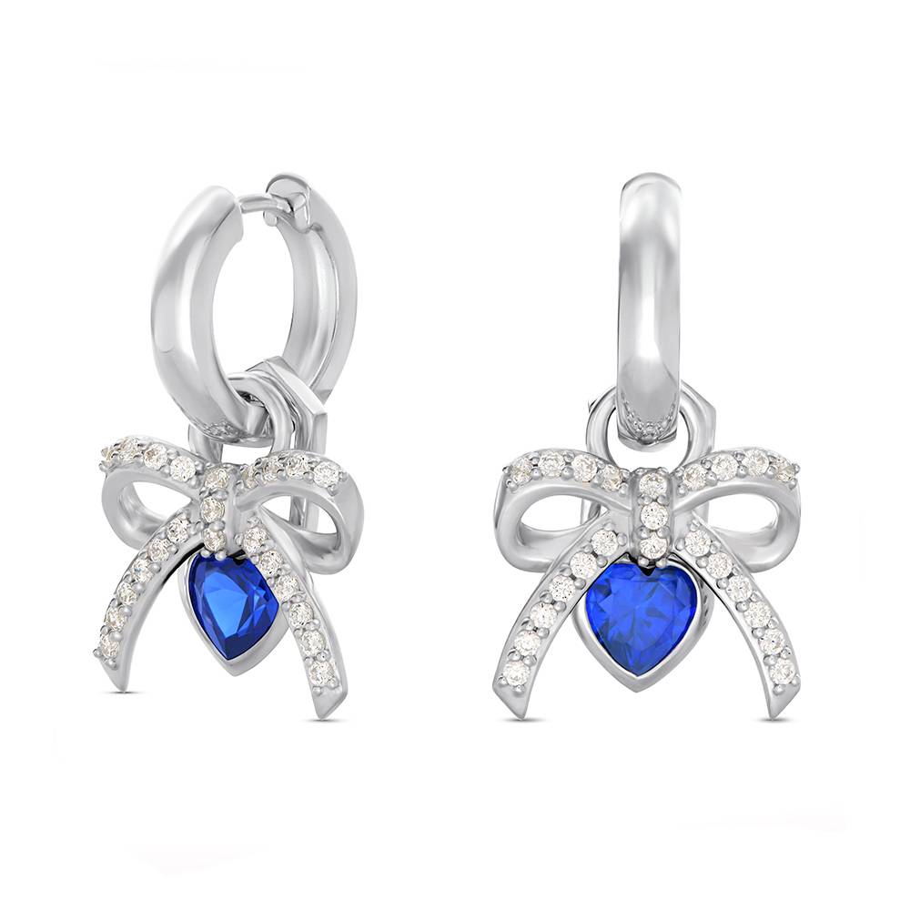 Tied To You Hoop Earrings in Sterling Silver-3 product photo