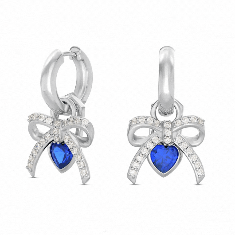 Tied To You Hoop Earrings in Sterling Silver-4 product photo