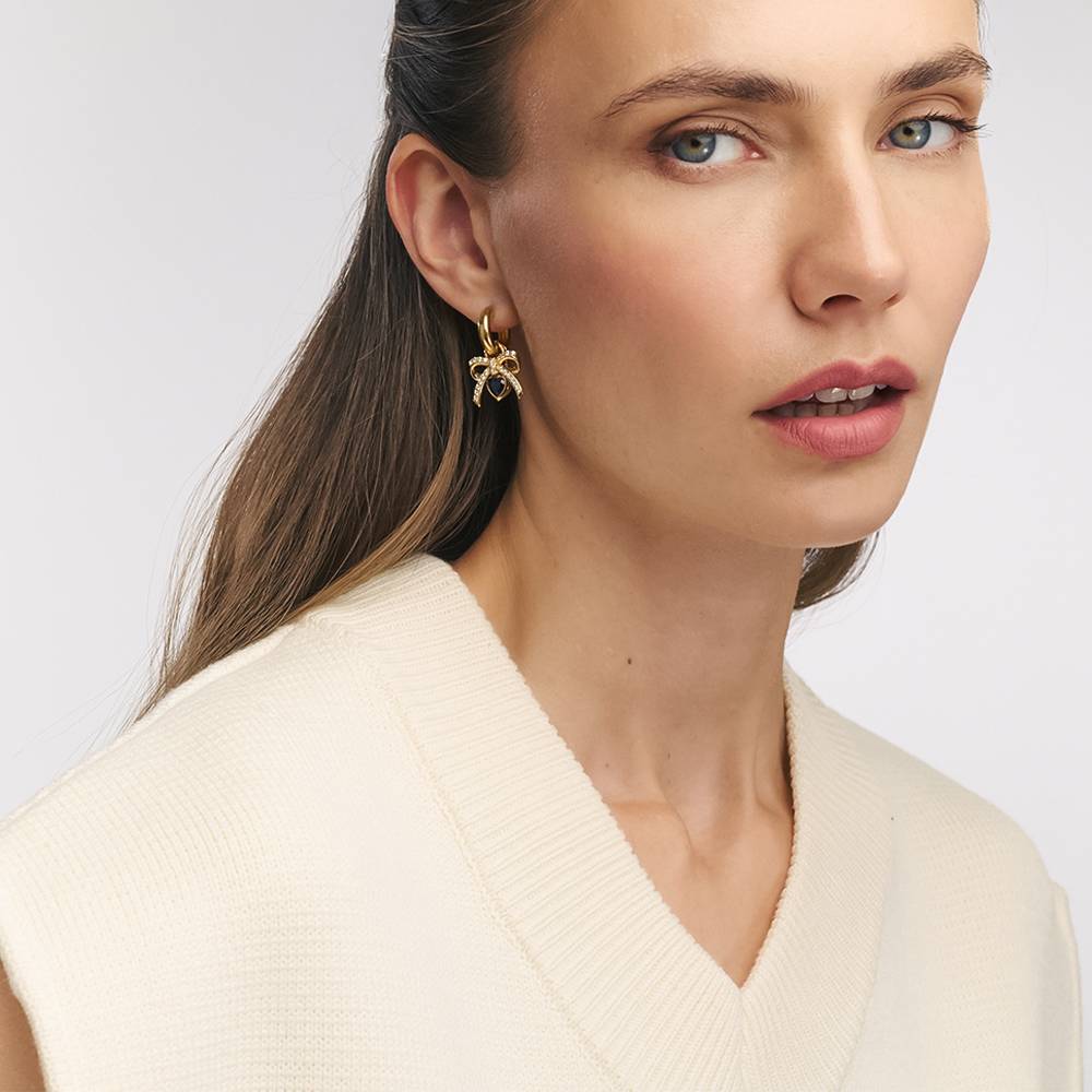 Tied To You Hoop Earrings in Vermeil-4 Tied To You Hoop Earrings in Vermeil-4 product photo