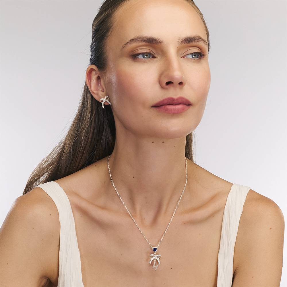Tied To You Initial Necklace in Sterling Silver-2 Tied To You Initial Necklace in Sterling Silver-2 product photo