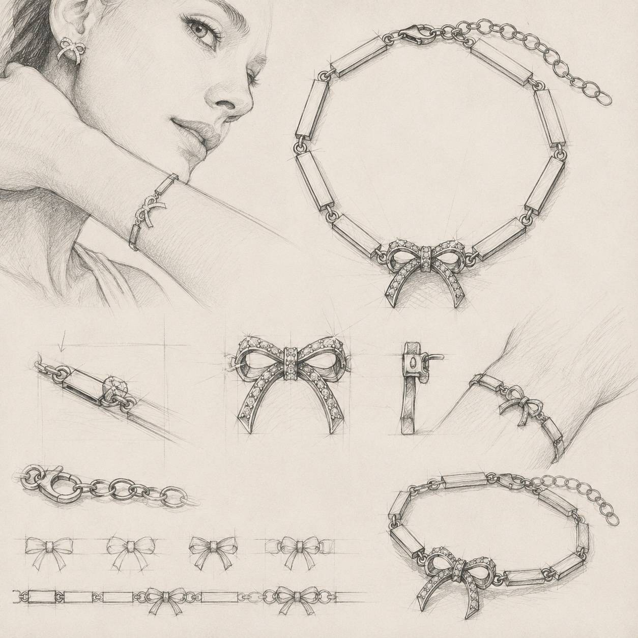 Tied With A Bow Bracelet in Silver-6 product photo