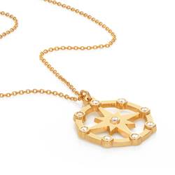 Lyra Layered Gold Necklace with Detachable Northern Star Pendant main image 1