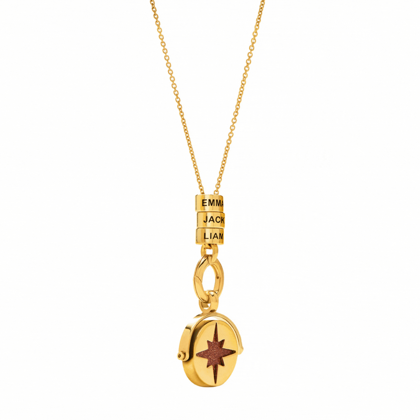 Wishing Star Spinner Pendant in Vermeil-4 Wishing Star Spinner Pendant in Vermeil-4 product photo