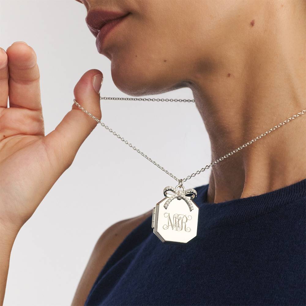 Wrapped With Love Photo Locket in Sterling Silver-5 product photo