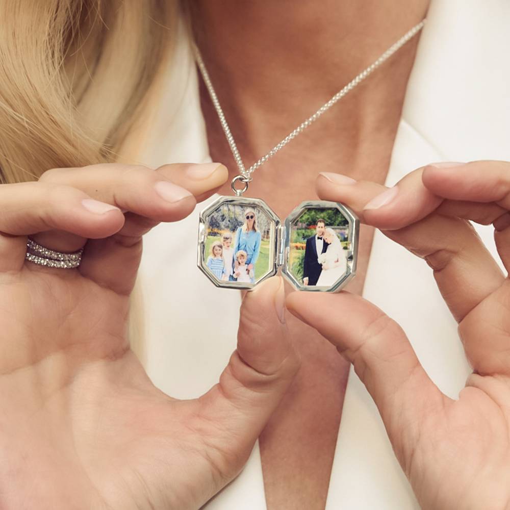 Wrapped With Love Photo Locket in Sterling Silver-4 product photo