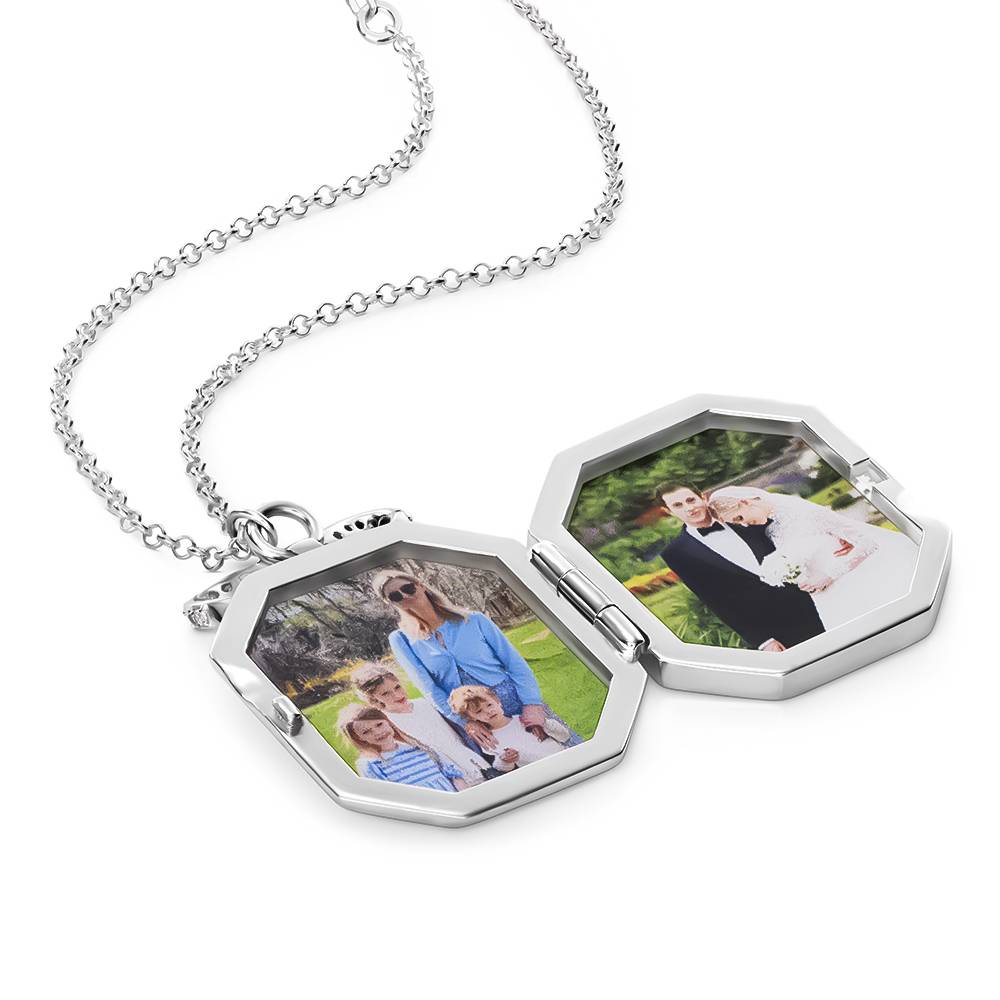 Wrapped With Love Photo Locket in Sterling Silver-3 product photo