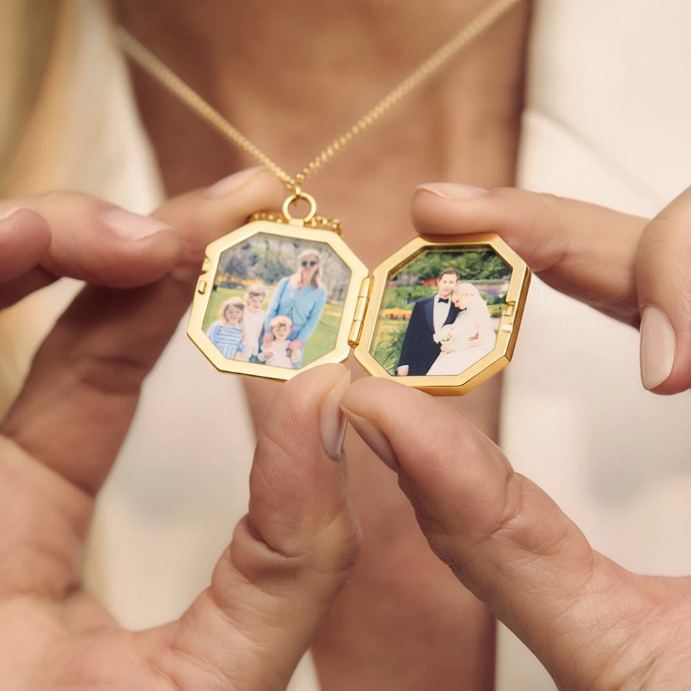 Wrapped With Love Photo Locket in Vermeil-3 product photo