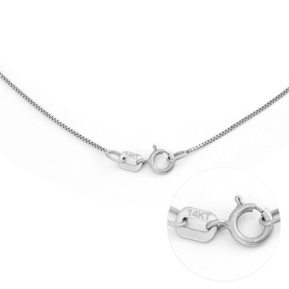 Classic Cocktail Name Necklace in 14ct Solid White Gold-4 product photo