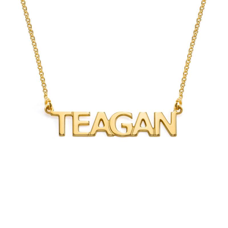 All Capitals Name Necklace in Gold Vermeil-1 product photo