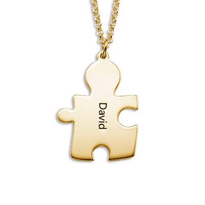 Puzzle Necklaces for Couples in 18ct Gold Plating-3 product photo