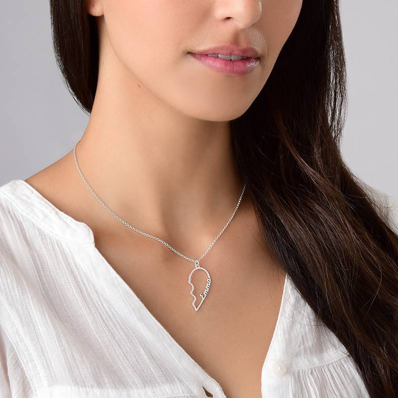 Broken Heart Name Necklace for Couples-4 product photo